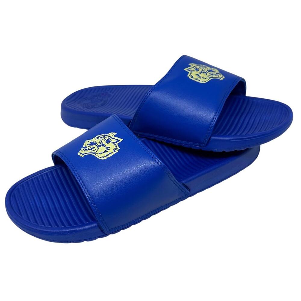 Darc Sport Men's Wolves No Weapon Flip Flop Slides Sandals in Mens 11 Blue